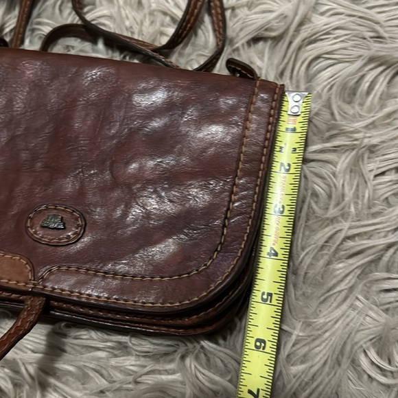 Vintage Made in Italy Crossbody Bag-Leather-Removable Strap-Flap Snap Closure - Picture 12 of 17
